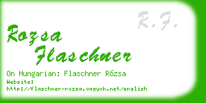 rozsa flaschner business card